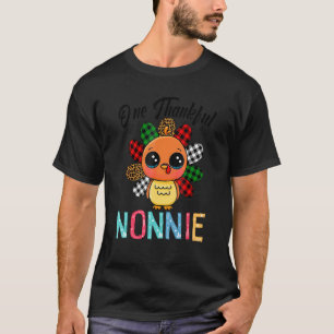 One Thankful Nonnie Turkey Family Thankgivings T-Shirt