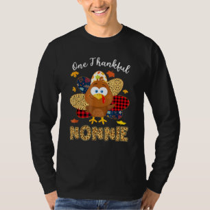 One Thankful Nonnie Turkey Leopart Thankgivings 1 T-Shirt