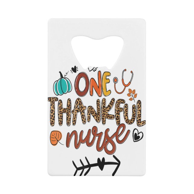 One Thankful Nurse Leopard Pumpkin Fall Thanksgivi (Front)