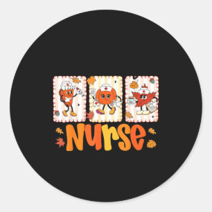 One Thankful Nurse Thanksgiving Turkey Day Nurse G Classic Round Sticker