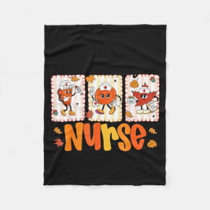 One Thankful Nurse Thanksgiving Turkey Day Nurse G Fleece Blanket