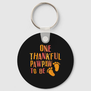 One Thankful Pawpaw To Be Pregnancy Announcement Key Ring