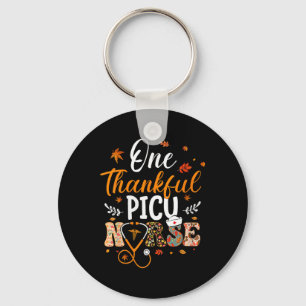 One Thankful Picu Nurse Funny Thanksgiving Day Nur Key Ring