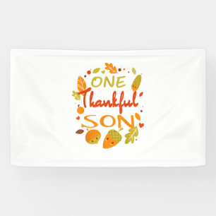 One Thankful Son Shirt Family Thanksgiving 2021 ma Banner
