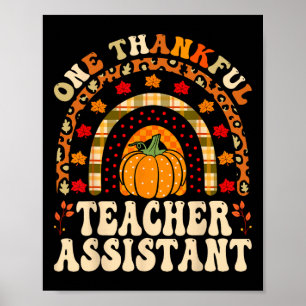 One Thankful Teacher Istant - Thanksgiving Teachin Poster