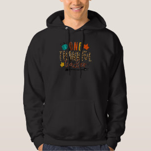 One Thankful Teacher Thanksgiving Leopard Fall Hoodie