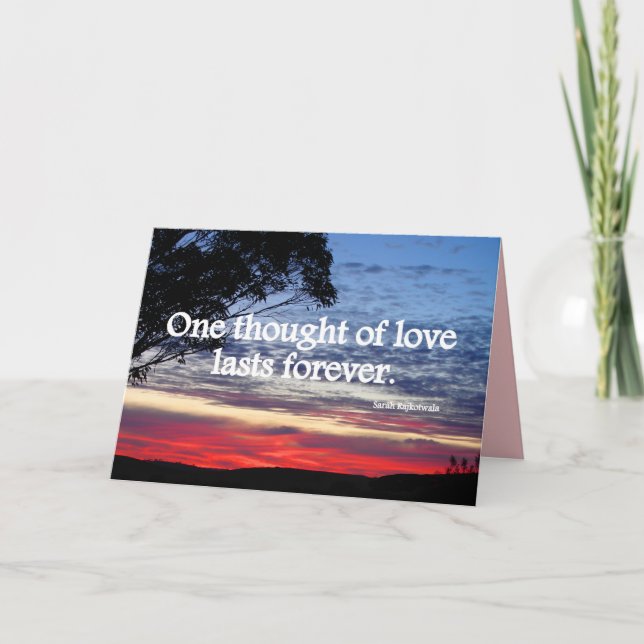 One Thought of Love Lasts Forever Quote Card (Front)