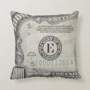 One Thousand Dollar Bill Cushion