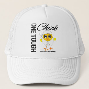 One Tough Chick Bone Cancer Warrior Trucker Hat