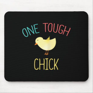 One Tough Chick Cute Easter Shirt For Woman Gift Mouse Pad