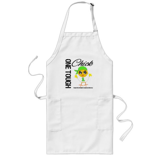 One Tough Chick Non-Hodgkin's Lymphoma Warrior Long Apron (Front)