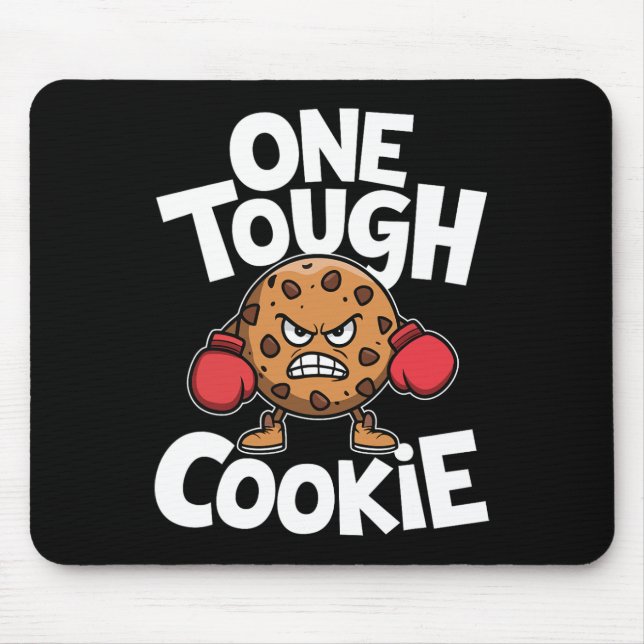 One Tough Cookie Boxer Boxing Funny Cookie Lover  Mouse Pad (Front)