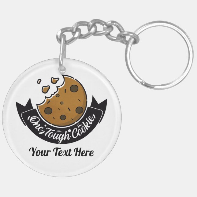 one tough cookie key ring (Back Left)