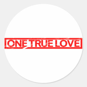 One True Love Stamp Classic Round Sticker