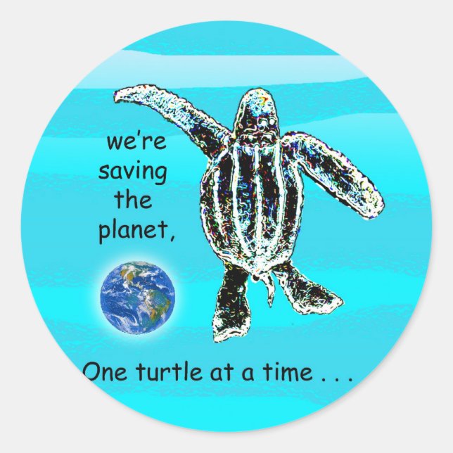 One Turtle At a Time Sticker (Front)