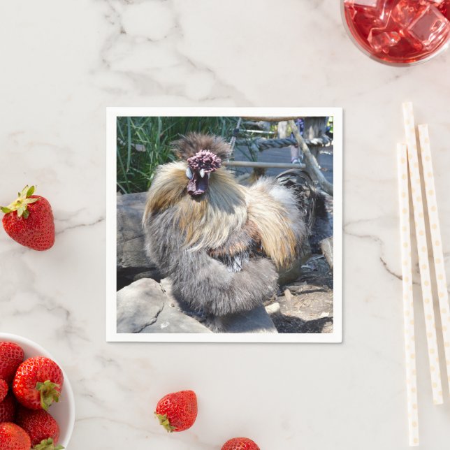 One Ugly Fluffy Chicken,  Napkin (Insitu)