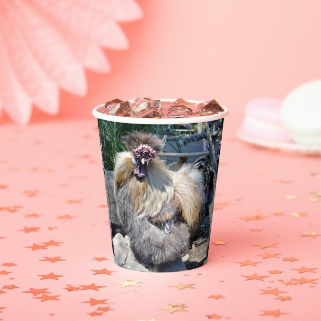 One Ugly Fluffy Chicken,  Paper Cups (Insitu)