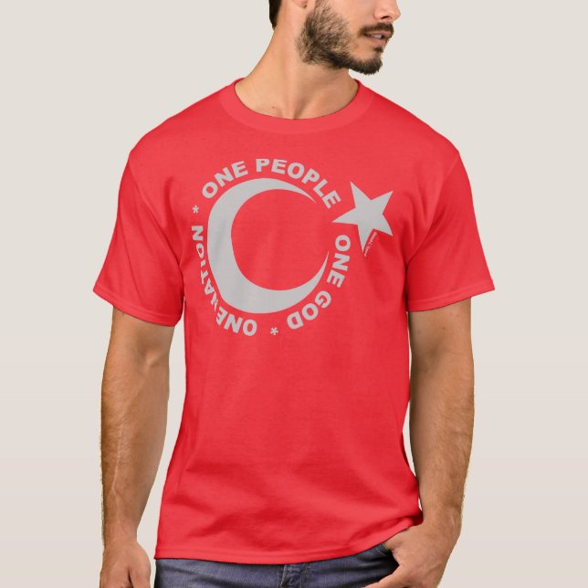 One Ummah Star & Crescent T-Shirt (Front)