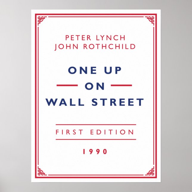 One Up On Wall Street - Peter Lynch Poster (Front)