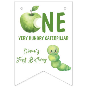 One Very Hungry Caterpillar First Birthday Party Bunting
