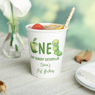 One Very Hungry Caterpillar First Birthday Party Paper Cups