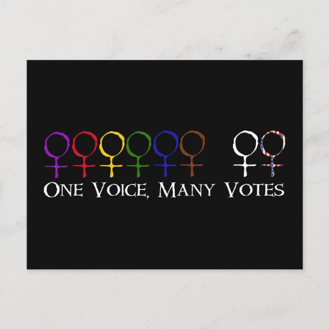 One Voice, Many Votes Postcard (Front)