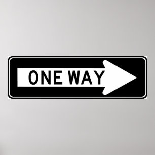 One Way Arrow (Right) Highway Sign