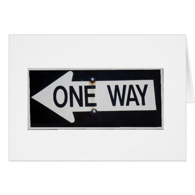One Way Sign (Front Horizontal)