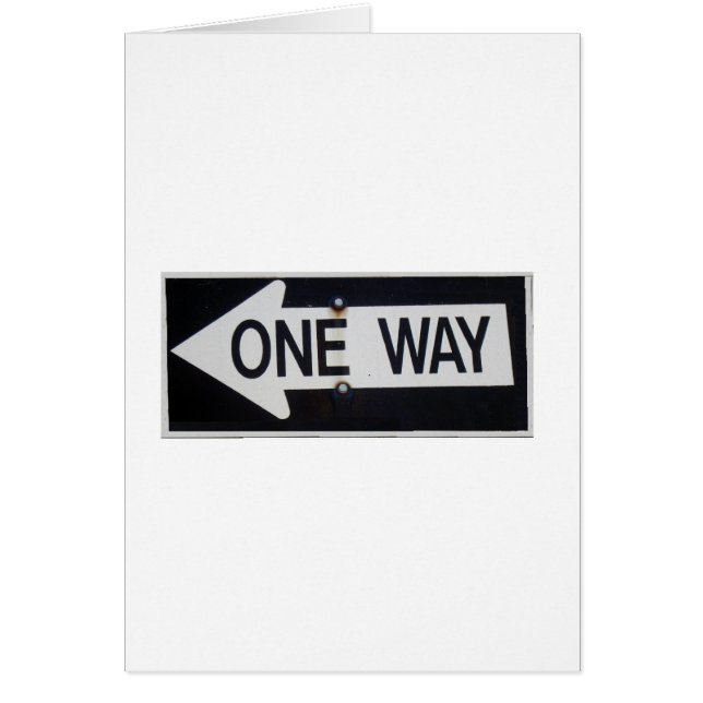 One Way Sign (Front)
