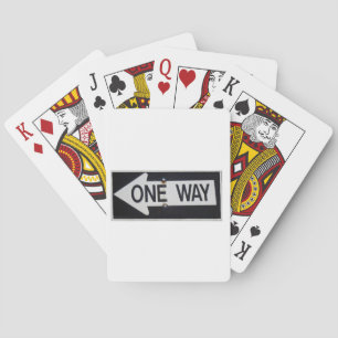 One Way Sign Playing Cards