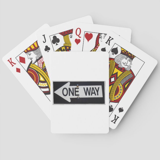 One Way Sign Playing Cards (Back)