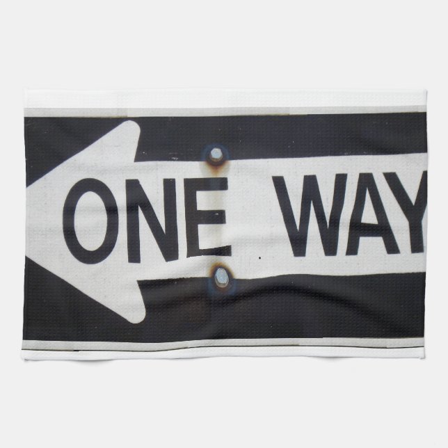 One Way Sign Tea Towel (Horizontal)