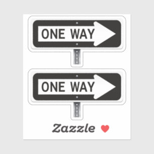 One way street sign
