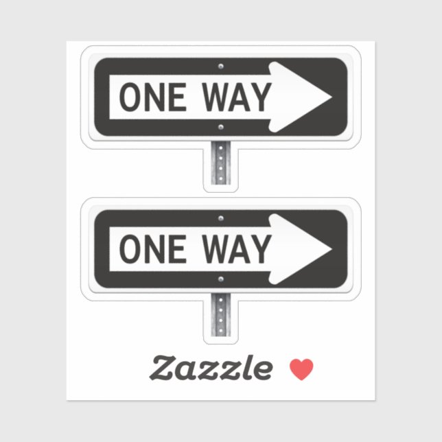 One way street sign (Sheet)