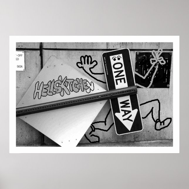 "One Way" to Hell's Kitchen New York City Poster (Front)