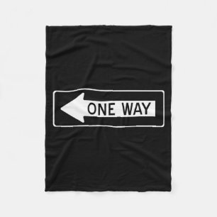 One Way Traffic Sign  Fleece Blanket