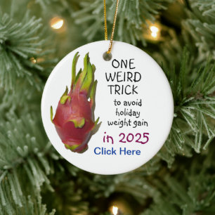 "One Weird Trick" Ad Ceramic Tree Decoration