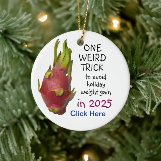 "One Weird Trick" Ad Ceramic Tree Decoration (Tree)