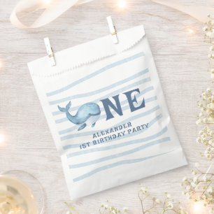ONE WHALE 1st Birthday Under The Sea Favour Bag