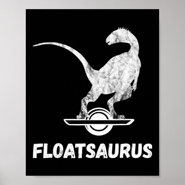 One Wheel Retro Electric Skateboard Float Brachios Poster (Front)