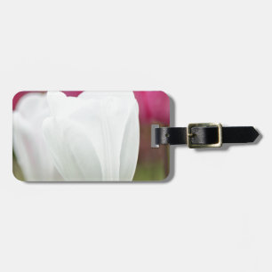 One White Tulip Luggage Tag