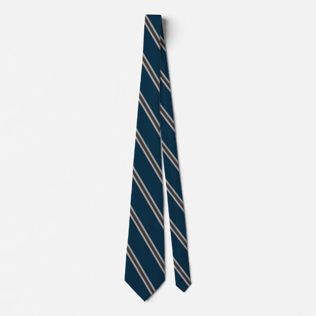 One wide and three narrow downward stripes pattern tie (Front)