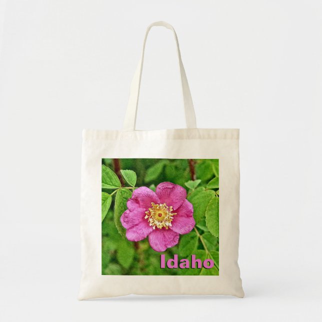 One Wild Rose - Idaho Tote Bag (Front)