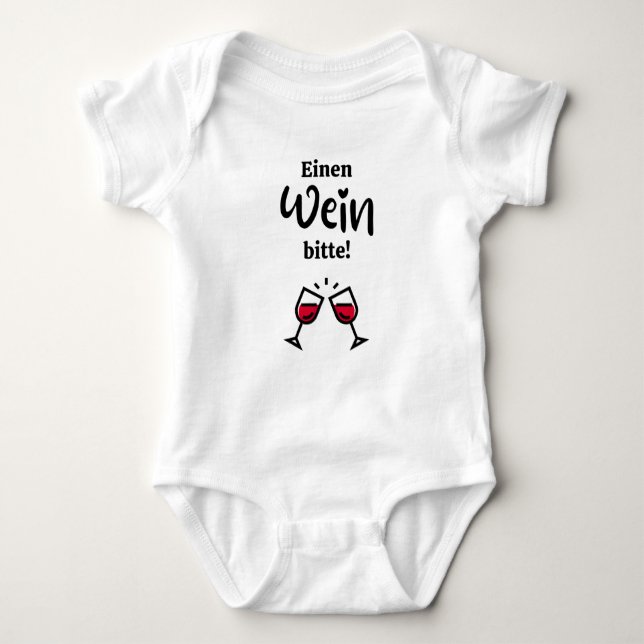 One wine please | wine baby bodysuit (Front)