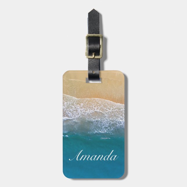 One with the Beach Luggage Tag (Front Vertical)