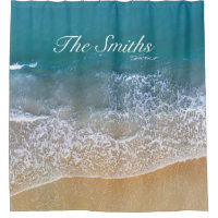 One with the Beach Shower Curtain