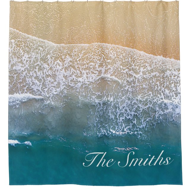 One with the Beach Shower Curtain (Front)