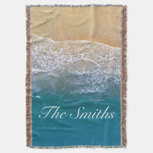 One with the Beach Throw Blanket