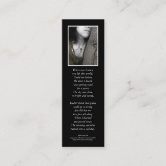 'One with the Earth' poetry bookmark Mini Business Card