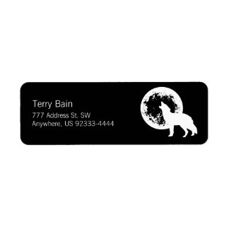 One Wolf Moon Return Address Label
